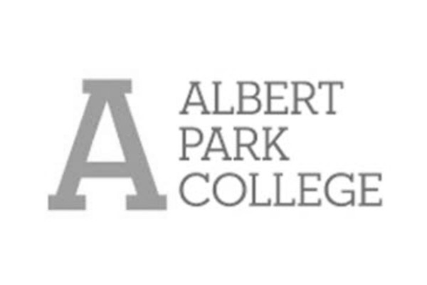 Albert Park Collge logo greyscale