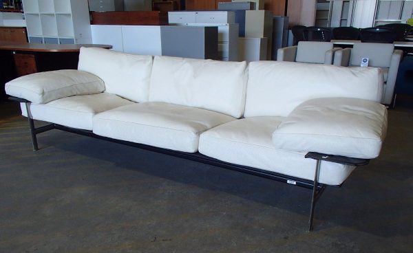 B&B Italia Diesis Three Seat Leather Sofa by Antonio Citterio