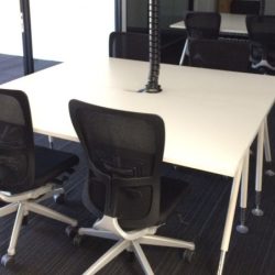 office desk with 4 chairs
