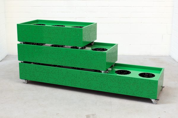 Flox Freestanding Planterbox Green Planex combined