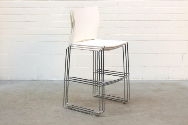 White Bar Stool Stack