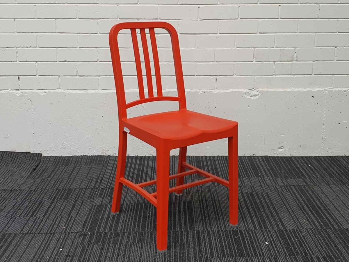 5764400104 Chair Cafe Orange Plastic Emeco 111 Navy Chair Egans